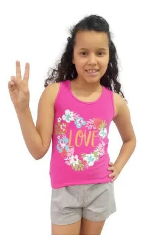 4 Conjunto Infantil Juvenil Menina Roupas Feminina Verão