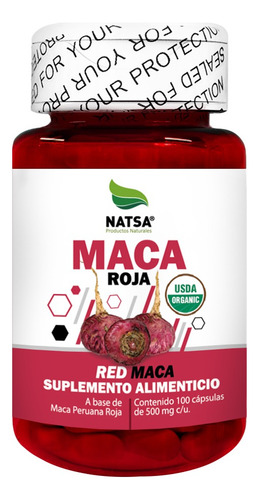 Maca Roja, Red Maca 100 Cápsulas, Calidad Premium