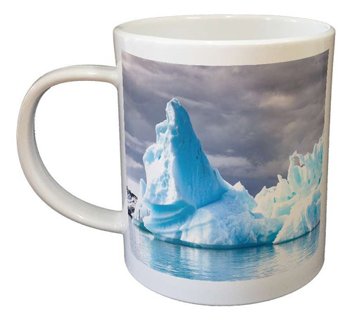 Taza De Plastico Iceberg Bote Mar Helado Hielo Blanco N3