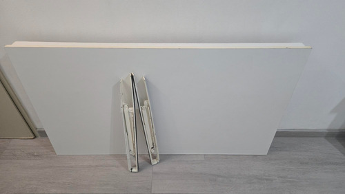 Mesa Plegable De 70x125cm Blanco Blanco Blanco (Usado)