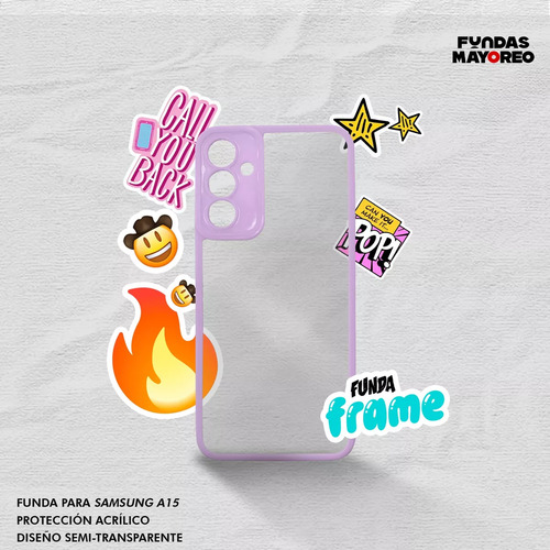 Funda Para Samsung Galaxy A15 Sm-a155m Case Frame Con Mica
