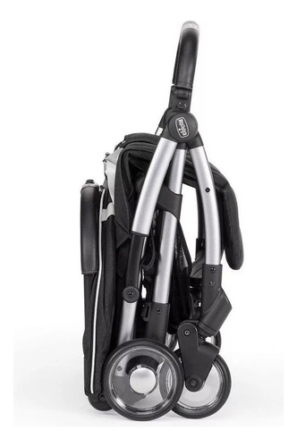 Cochecito Goody Plus Pro Black + Butaca Kaily Travel System Color Graphite Chasis Plateado