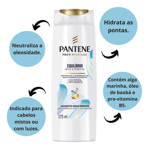 Shampoo Pantene Pro-v Equilíbrio Raiz E Pontas 175ml