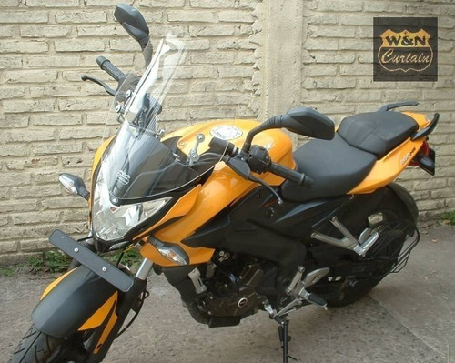 Imagen 5 de 10 de Parabrisas + Soporte Pro Screen P/ Bajaj Rouser 200 Ns - 160
