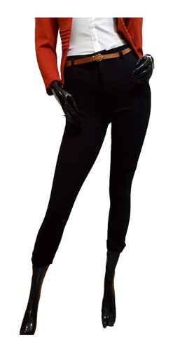 Pantalon De Vestir Strech Ajustado Entubado Mujer Formal 