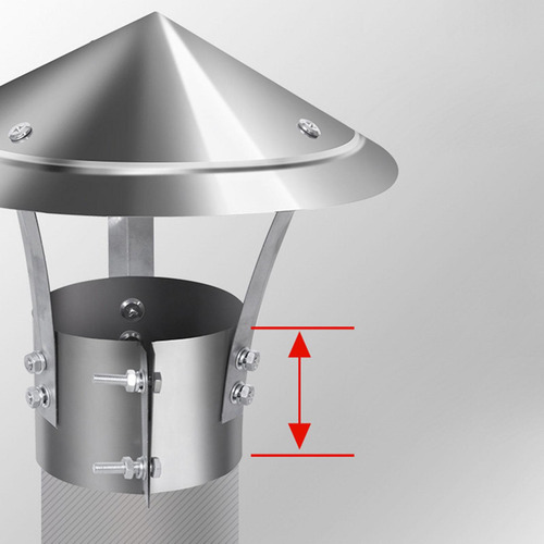 Cubierta De Ventilación Con Tapa De Lluvia Para Chimenea,