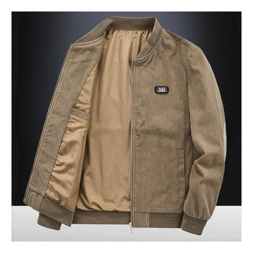 L Chamarra Bomber De Pana De Color Liso Para Hombre