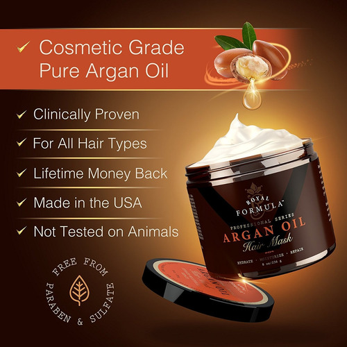 Aceite De Argan Mascarilla, 100% Orgánico De Argán Y Aceites