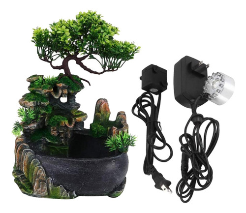 Fuente De Escritorio Interior Rocosa Bonsai Neblina Fuentes