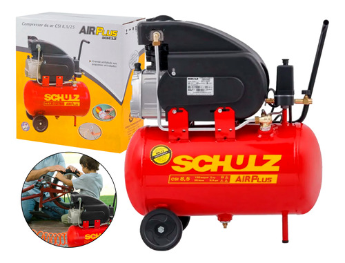 Compressor 25l 8,5pcm 2hp 110v Port Pist Csi 8,5/25 Schulz