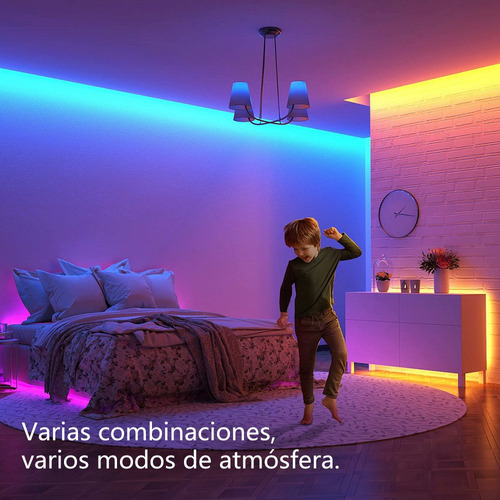 Tira De Luces Led Rgb 5m Decorativa Flexible Inteligentes Rgb