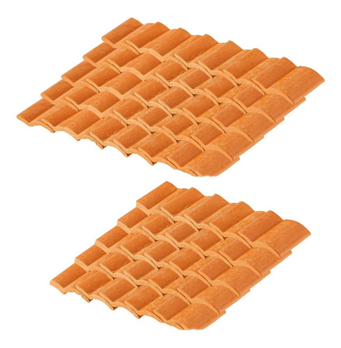 Imagen 3 de 6 de Casa De Muñecas Miniatura Azulejos Ladrillo Rojo Forma S