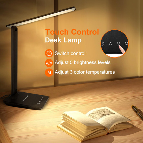 Lámpara De Escritorio Led Karidi Regulable Para Lectura Con