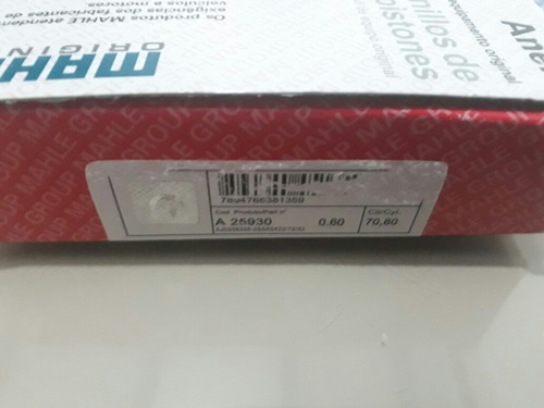 Anillo Fiat Palio Fire 1.3 16v 0.60 Mahle