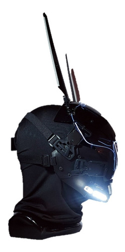 Máscara Cyber Punk (vidiot) Para Cosplay Con Luz Led