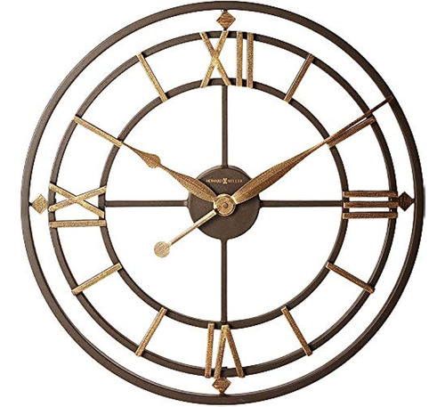 Howard Miller York Station Wall Clock 625-299 Hierro Forjado