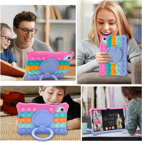 Funda Para Lenovo M11 / Xiaoxin Pad 2024 Con Correa Pop It Color Arcoris Rosa