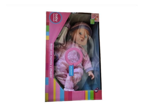 Bebé Con Carriola Juguete Infantil Incluye Biberón Y Chupón Rosa