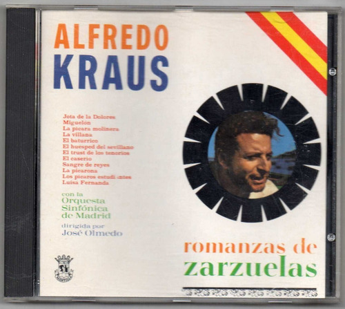 Alfredo Kraus Romanzas De Zarzuelas Cd Original Usa Qqa. 