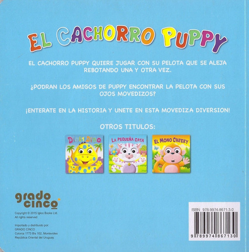 Lote De 4 Libros - Ojos Móviles - Hojas Duras De Cartòn -