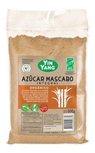 Azucar Mascabo Integral Organico 500g Yin Yang
