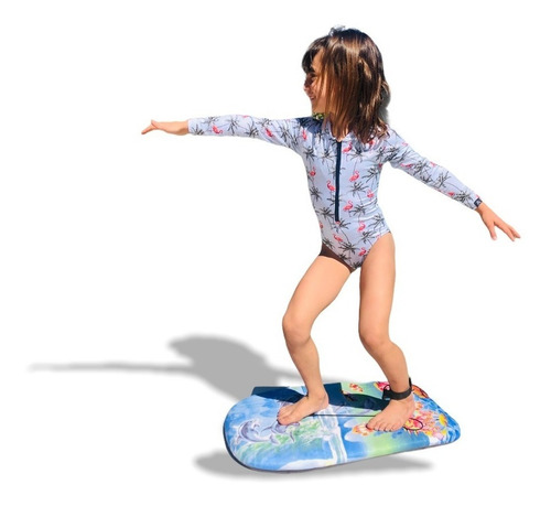 Imagen 8 de 10 de Malla Entera Niña Surf Uv Upf50+ Mangas Largas Flamenco Niña