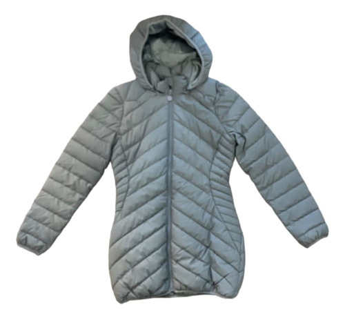 Campera Mujer Inflable Gris Forro Plush Marina Giovannini 