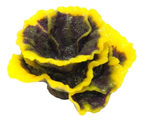 Enfeite Aquário Coral Montipora Yellow - Silicone