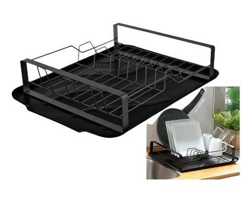 Locero Platero Escurridor De Platos Organizador Negro