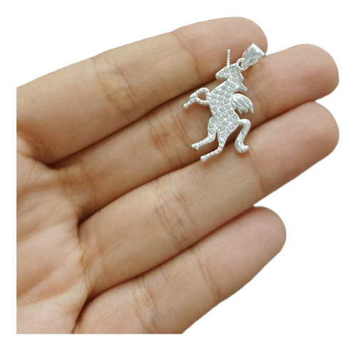 Dije Unicornio Plata 925 Zircón Cubic Mujer Regalo Niña