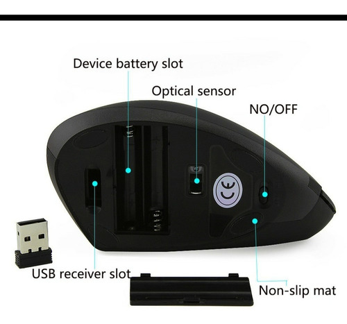 Mouse Vertical Sem Fio