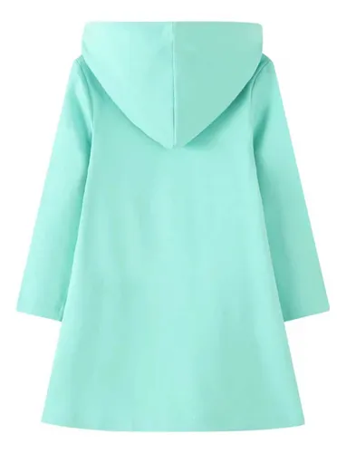 Vestido Algodón Manga Larga Capucha Niñas