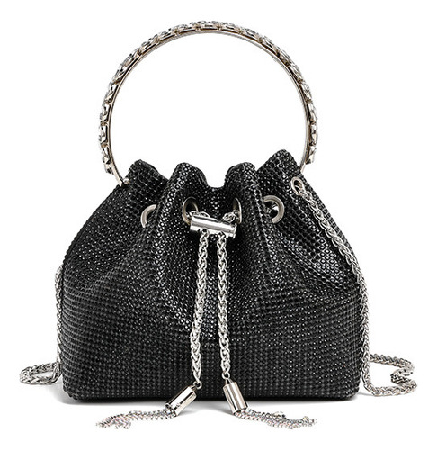 Bolso De Noche Dorado Bolso Tipo Cubo Portátil