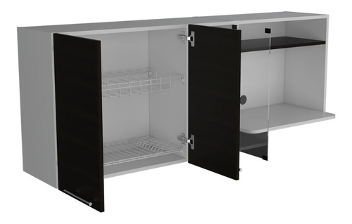 Gabinete Superior Cocina Gina Rta Blanco + Wengue