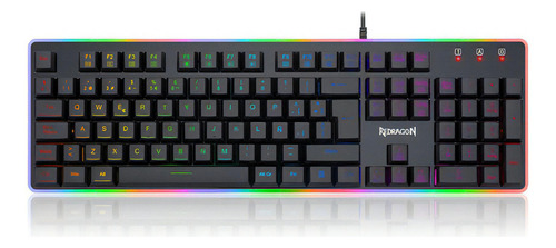 K509rgb-sp Teclado Redragon Dyaus, Spanish Color Del Teclado Negro