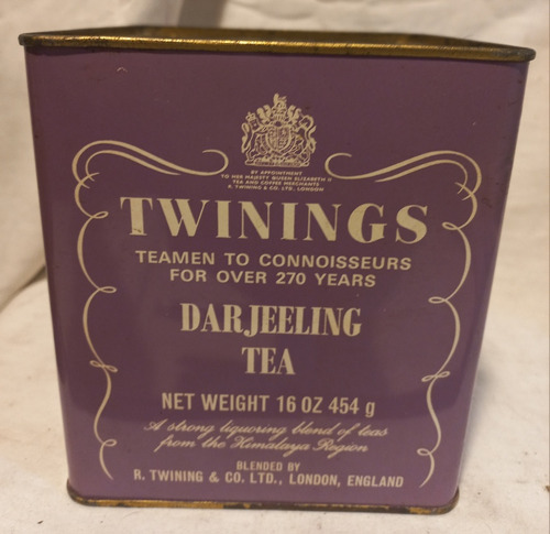 Lata De Colección, Inglesa, Marca Twinings, 13 Cm De Alto, 