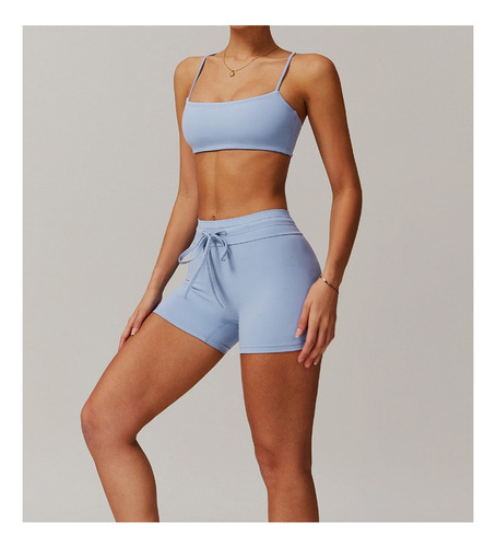 Pantalones Cortos Deportivos Transpirables De Cintura Alta P