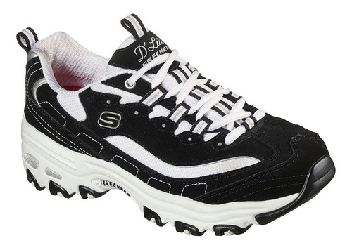 Zapatillas Skechers D'lites Black Trubuck Mujer