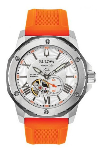Reloj Bulova Hombre Marine Star Naranja 98a226