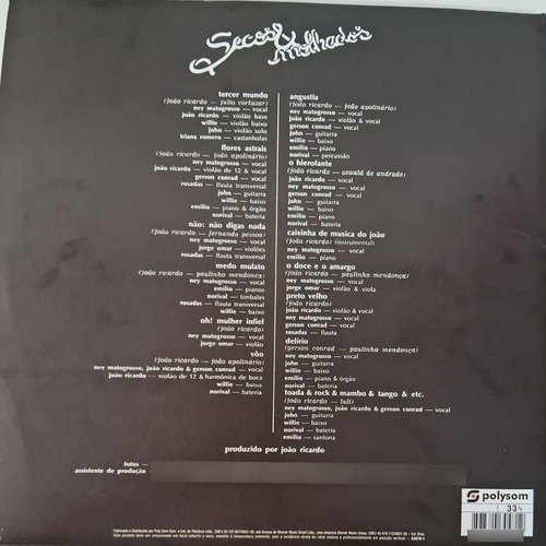 Lp Secos & Molhados Secos & Molhados (com Encarte) (Usado)