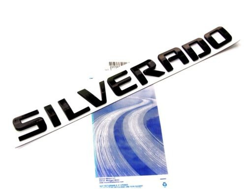 3 X Placa 3d Oem Negro Silverado Emblemas Insignia Letra 150