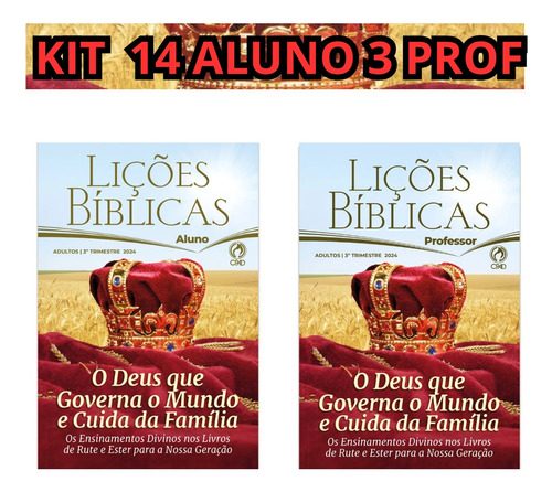 Kit Ebd Revistas Adulto Com 14 Alunos + 3 Professor - Cpad