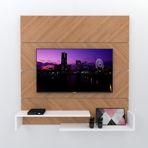 Panel Para Lcd/led Rack Mueble Living Touch Texturado H/55 Color Beige