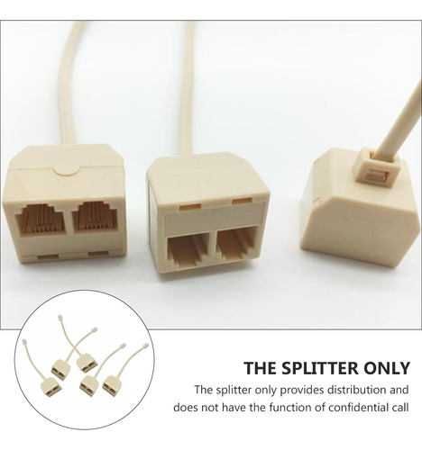 Adaptador De Enchufe Rj11 De 5 Piezas, Adaptador De Enchufe