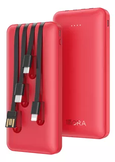 Power Bank 1hora 10000mah Carga Rápida Bateria Portátil Con 4 Cables Micro Usb / V8 Ip Tipo C