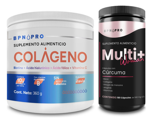 Multivitamínico Para Mujer + Colágeno En Polvo Bpn Pro