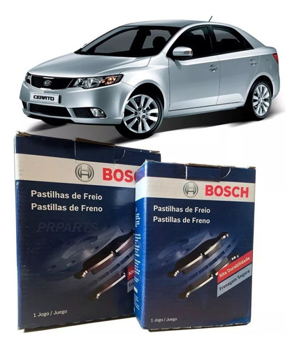 Kit Pastilhas Original Bosch Dianteira + Traseira Kia Cerato