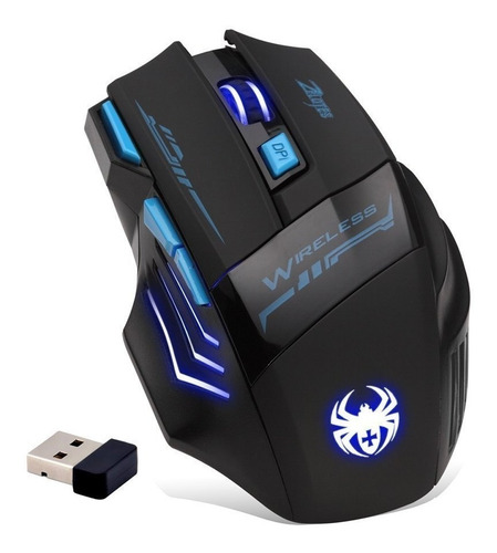Mouse Gamer : Zelotes Profesional Sin Cable 2400 Dpi Ajusta