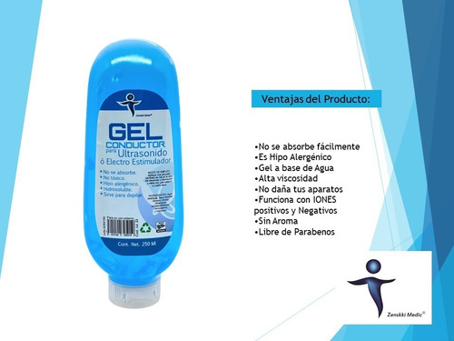 Gel Conductor P/ultrasonido O Electroconductor 250ml C/6 Pza