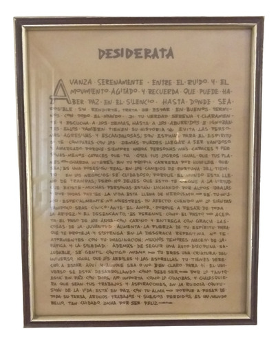 Cuadro Desiderata